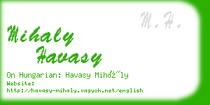 mihaly havasy business card